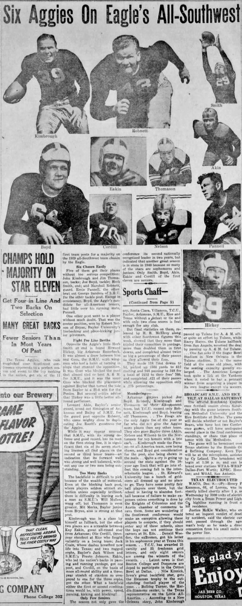 The Eagle Archives: December 8, 1939